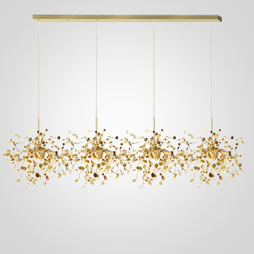 Люстра Tezani Argent Suspension Linear Gold 4L 140 By Imperiumloft