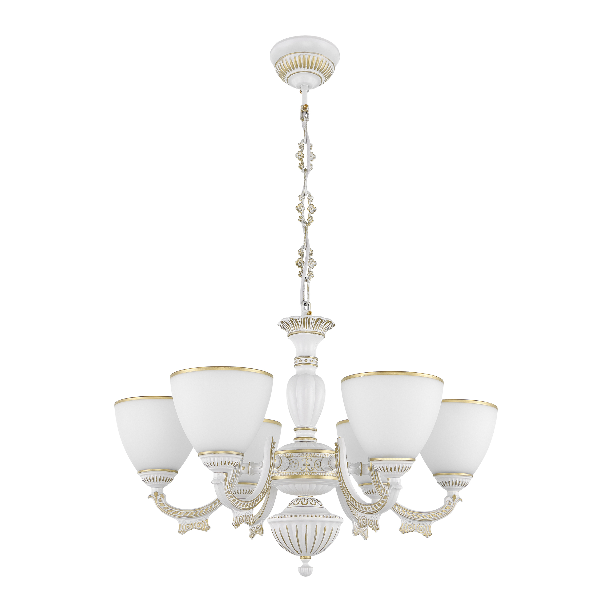 Люстра с плафонами 342837/6 WT+G Arte Milano