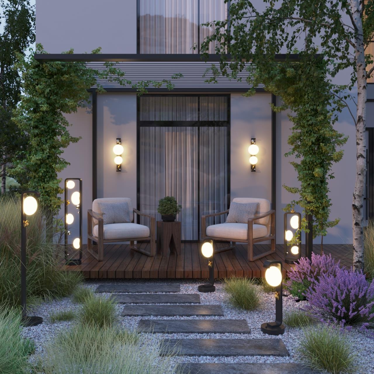 Уличный наземный светильник 120см IP54 Odeon Light 5434/1FA