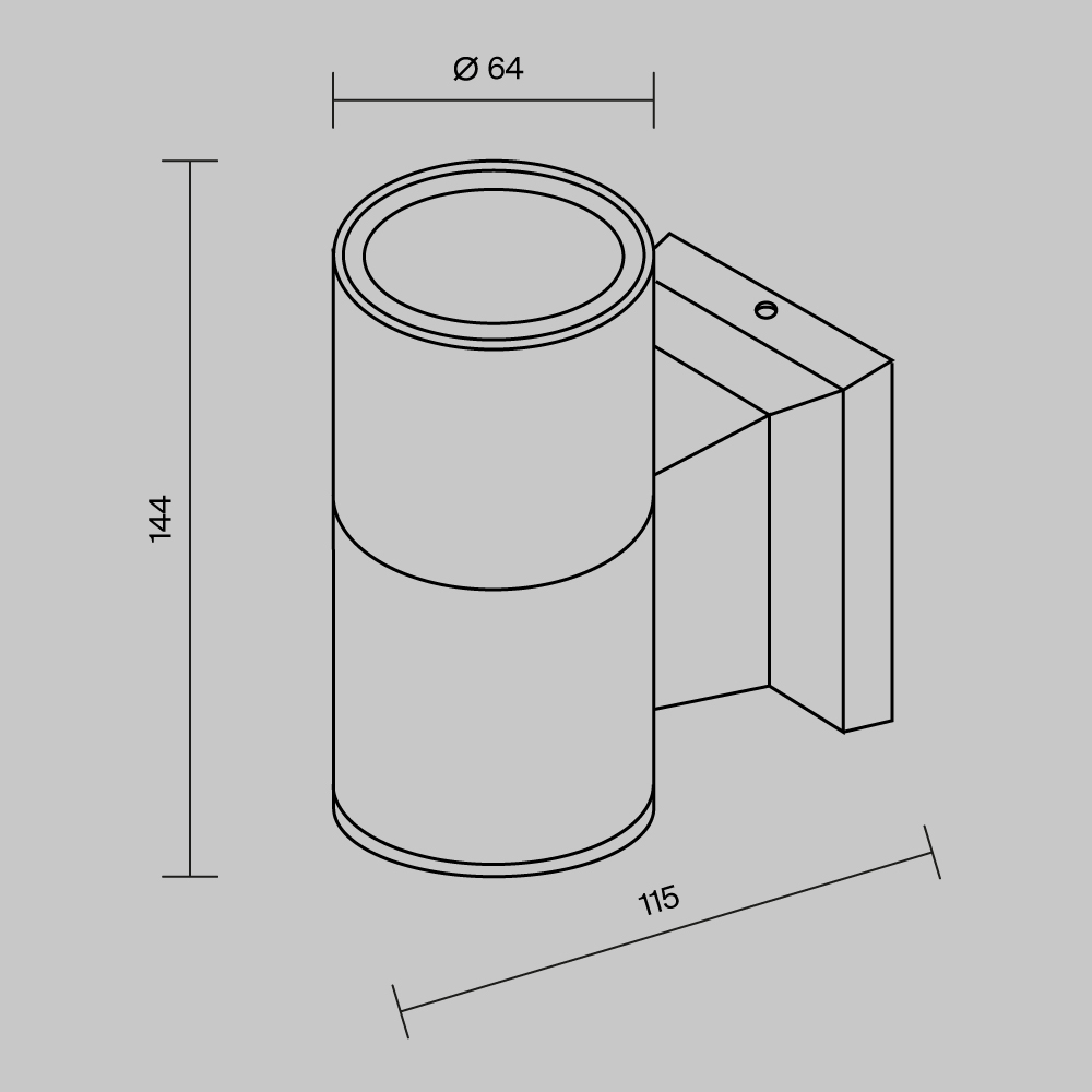 Настенный светильник (бра) Outdoor O574WL-01GR