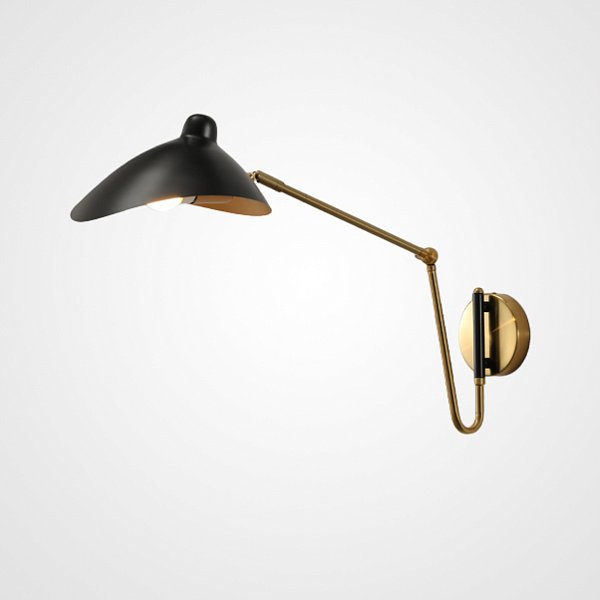 Настенный светильник HILDBORG L65 Brass Black Matt by ImperiumLoft