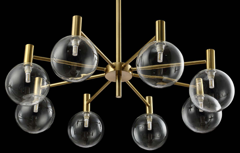 Люстра Crystal Lux ANDRES SP8 BRONZE/TRANSPARENTE