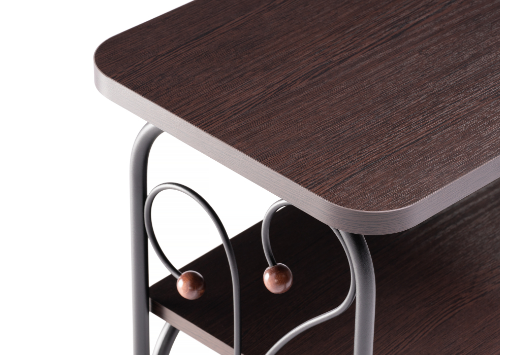 Тумба прикроватная Woodville Клео 2 черная / венге 446218