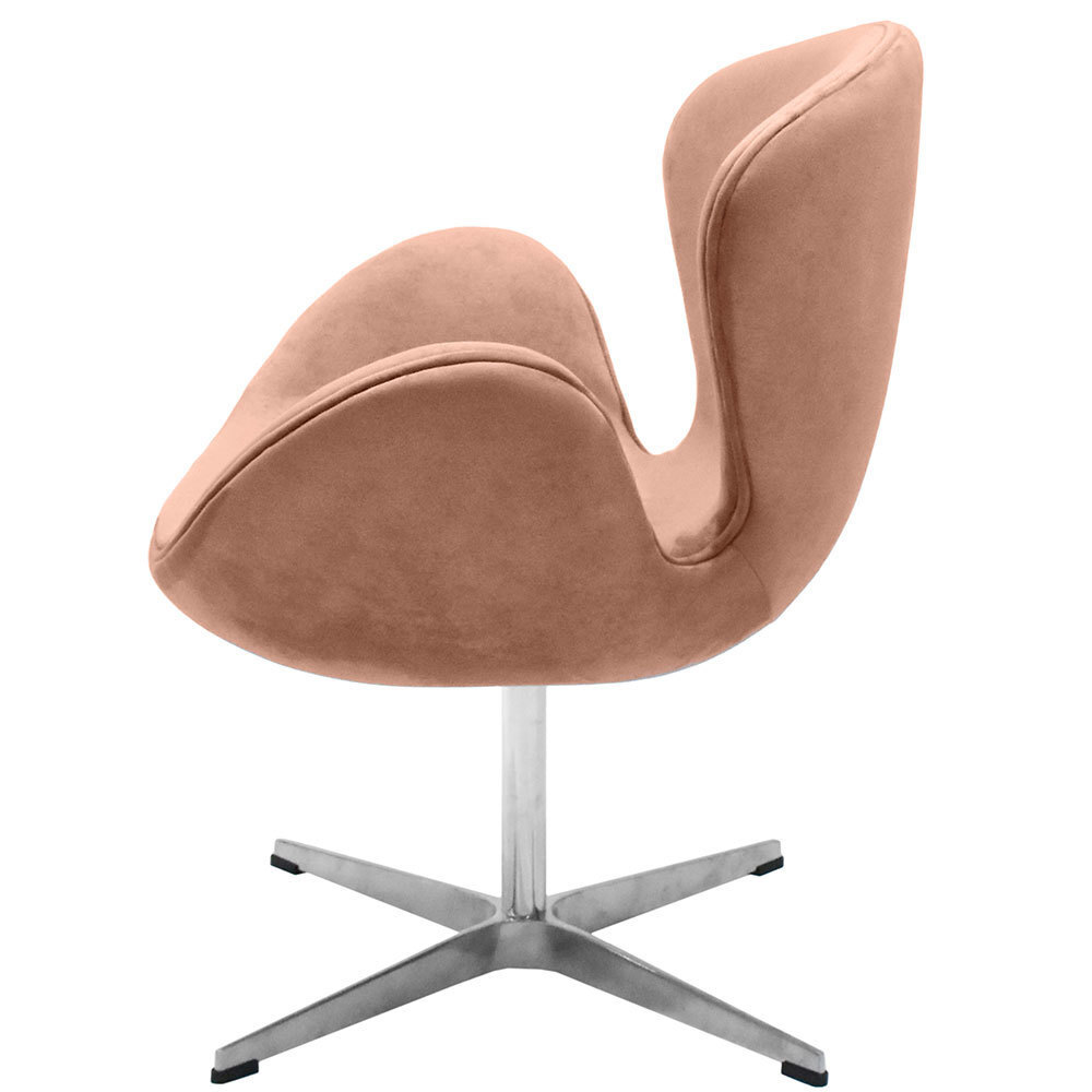 Кресло SWAN CHAIR пыльно-розовый, искусственная замша Bradex Home FR 0657