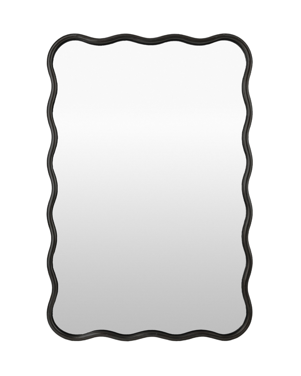 Зеркало в чёрной раме Стаггер Louvre Home DWM030426GSTV black