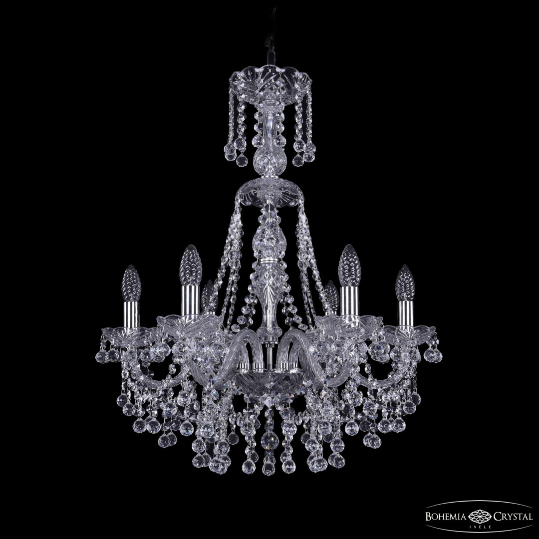 Люстра хрустальная 1409/6/195/XL-68 Ni