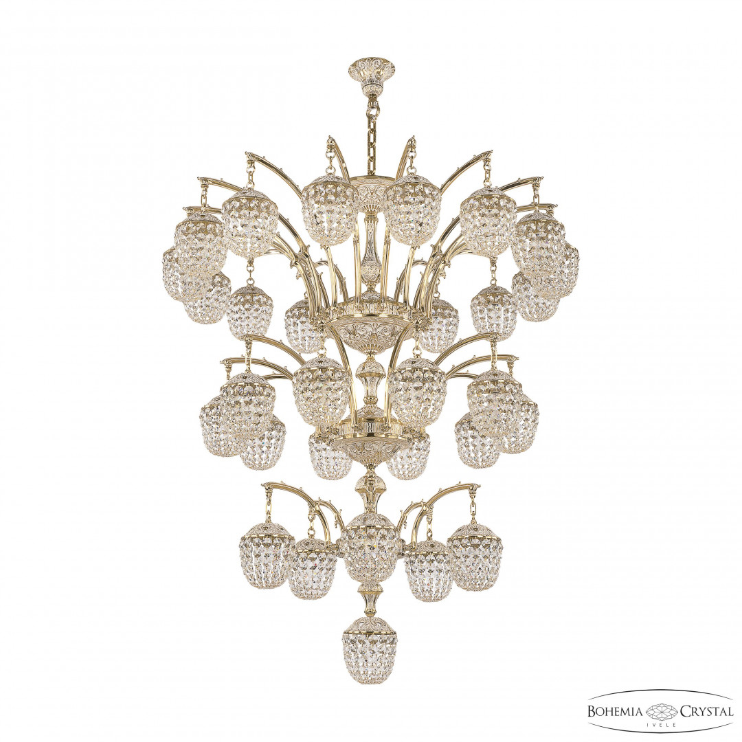 Люстра бронзовая с хрусталём 72111R/15+10+5+1/420/3d AZ GW