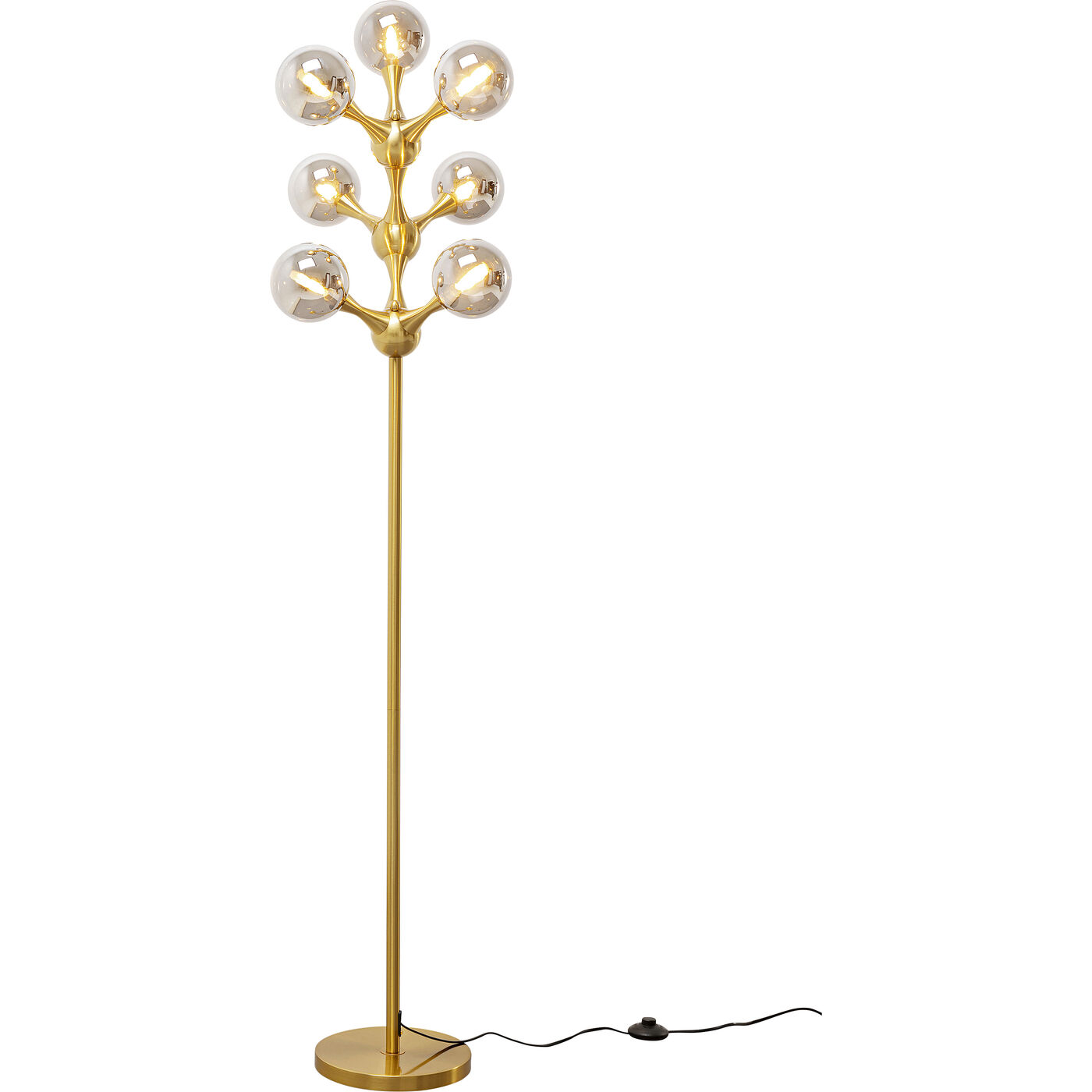 Светильник напольный Atomic Balls Brass 174cm KARE 56677