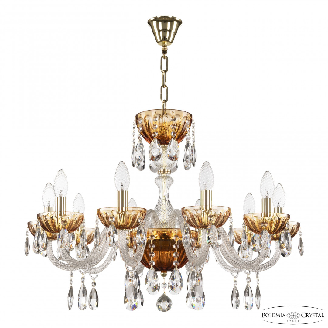 Люстра 5417/10/240 G Amber/M-1H Bohemia Ivele Crystal