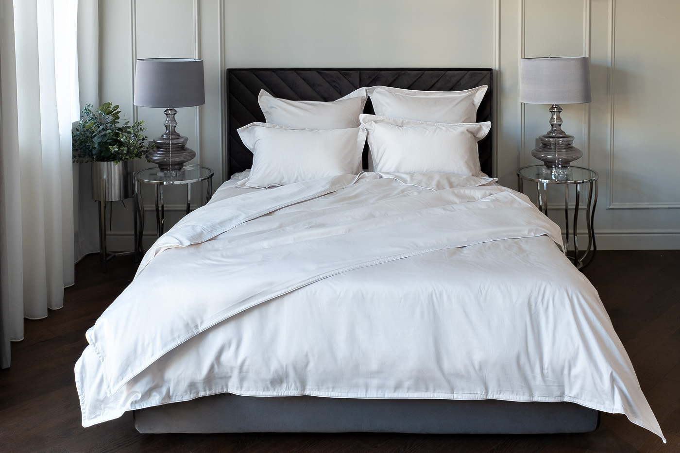 Пододеяльник сатиновый "Сны" 215х150см жемчужный Garda Decor 107TD-D0030G-POD SN ZHE