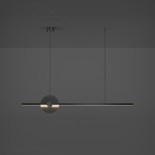 Реечный, рядный светильник ZVI L100 Black by ImperiumLoft