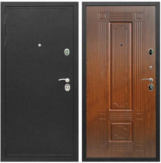 Дверь входная Graf Престиж Черный шелк / МДФ 6 мм ФЛ-2 Мореная береза