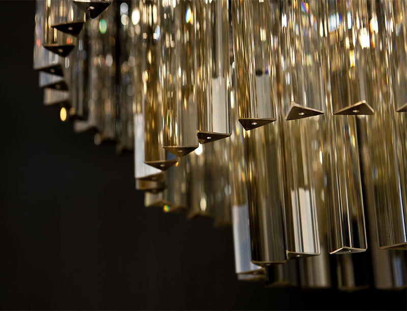 Люстра Delight Collection Odeon 10A chrome/amber