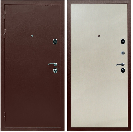 Дверь входная Graf Люкс ТП-70 Антик медь / МДФ 6 мм ПЭ Венге светлый