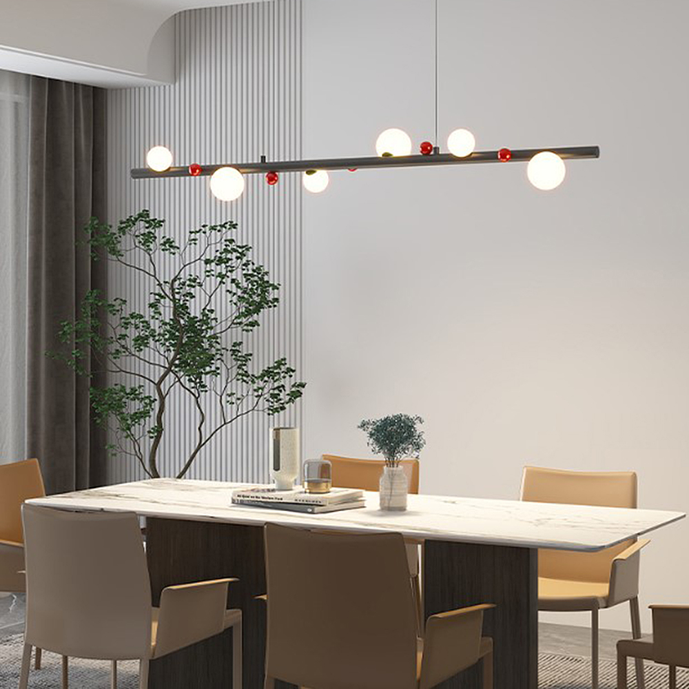 Реечный, рядный светильник REIK LONG BLACK by ImperiumLoft