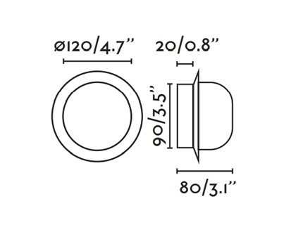 Настенный/потолочный светильник May синий LED 4W 2700K Faro