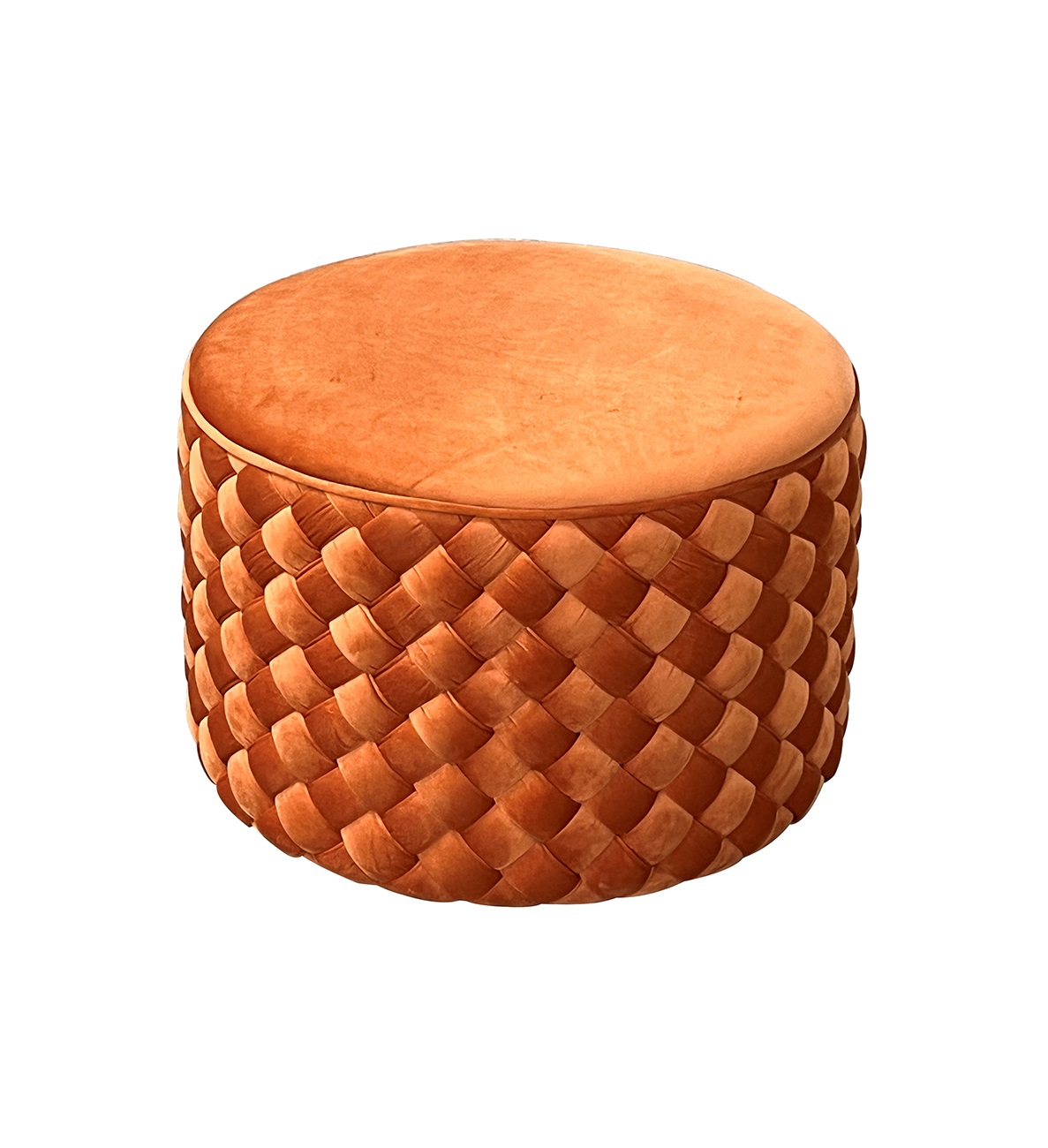 Пуф плетеный велюровый терракотовый Garda Decor N-PUF304 TER