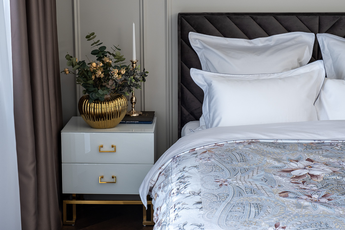 Комплект из 2х наволочек сатиновых 70х70см белый Garda Decor 107TD-D25G2-NAV BEL