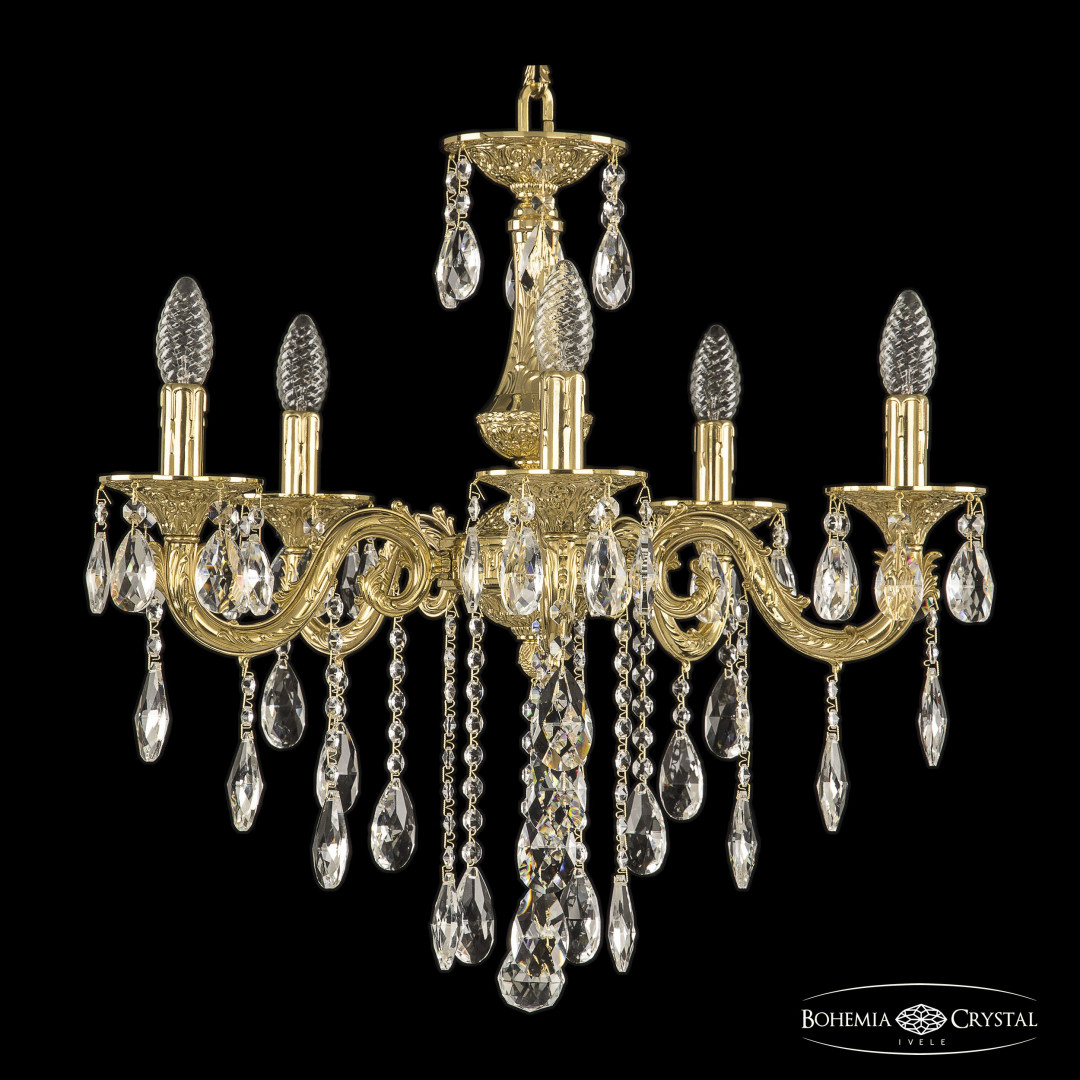 Люстра бронзовая с хрусталём 71101/5/175 B G