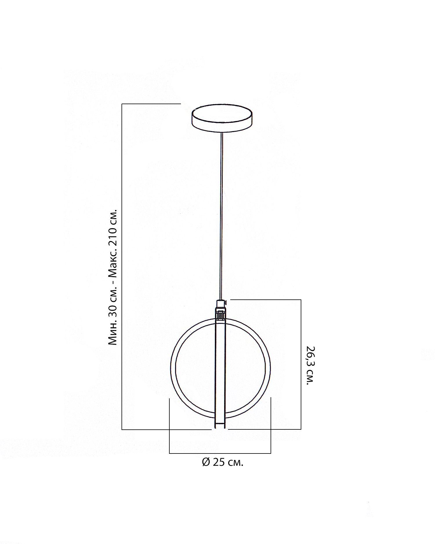 Золотой светодиодный подвес Глоу Louvre Home LHLPN010723XNP