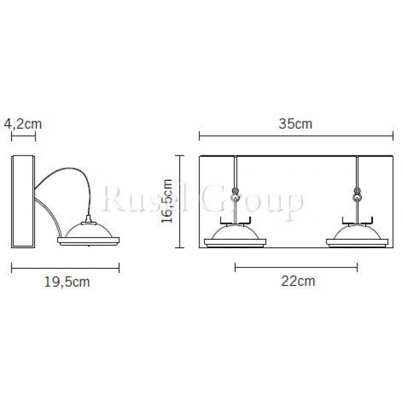 Настенно-потолочный светильник Fabbian Book D85 G17 61