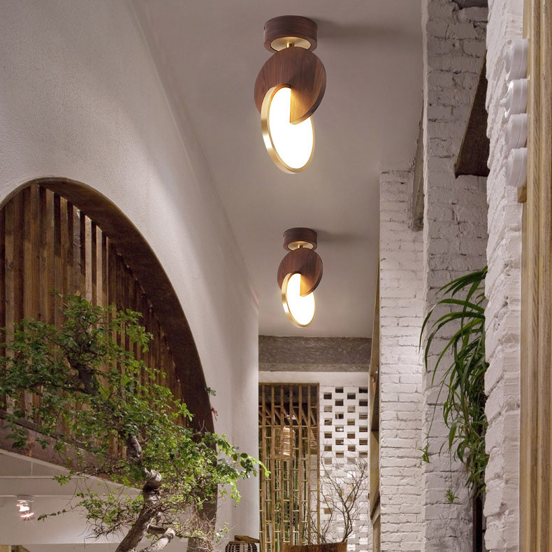 Потолочный светильник GLATT WOOD CH Light brown by ImperiumLoft