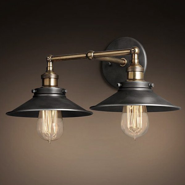 Бра Loft Cone 20Th C.factory Filament  Pendant Double By Imperiumloft