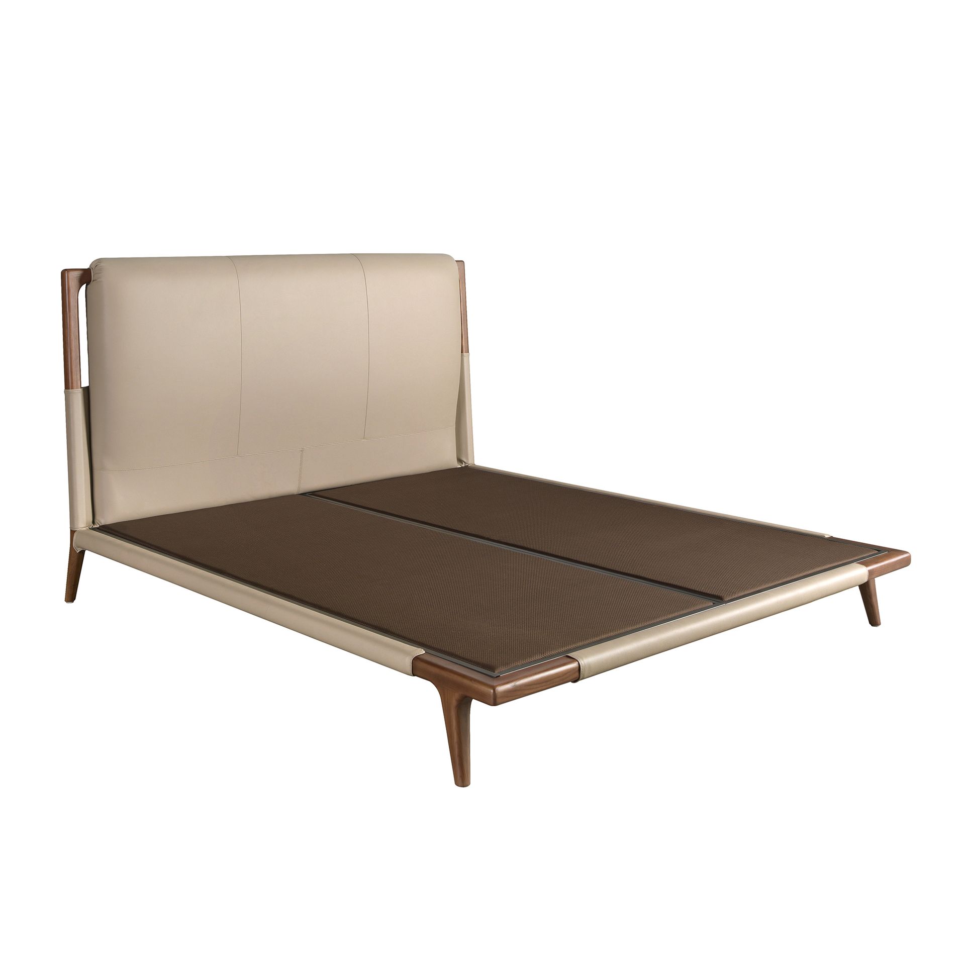 Кровать 7194 из экокожи цвета норки 180 х 200 см Angel Cerda