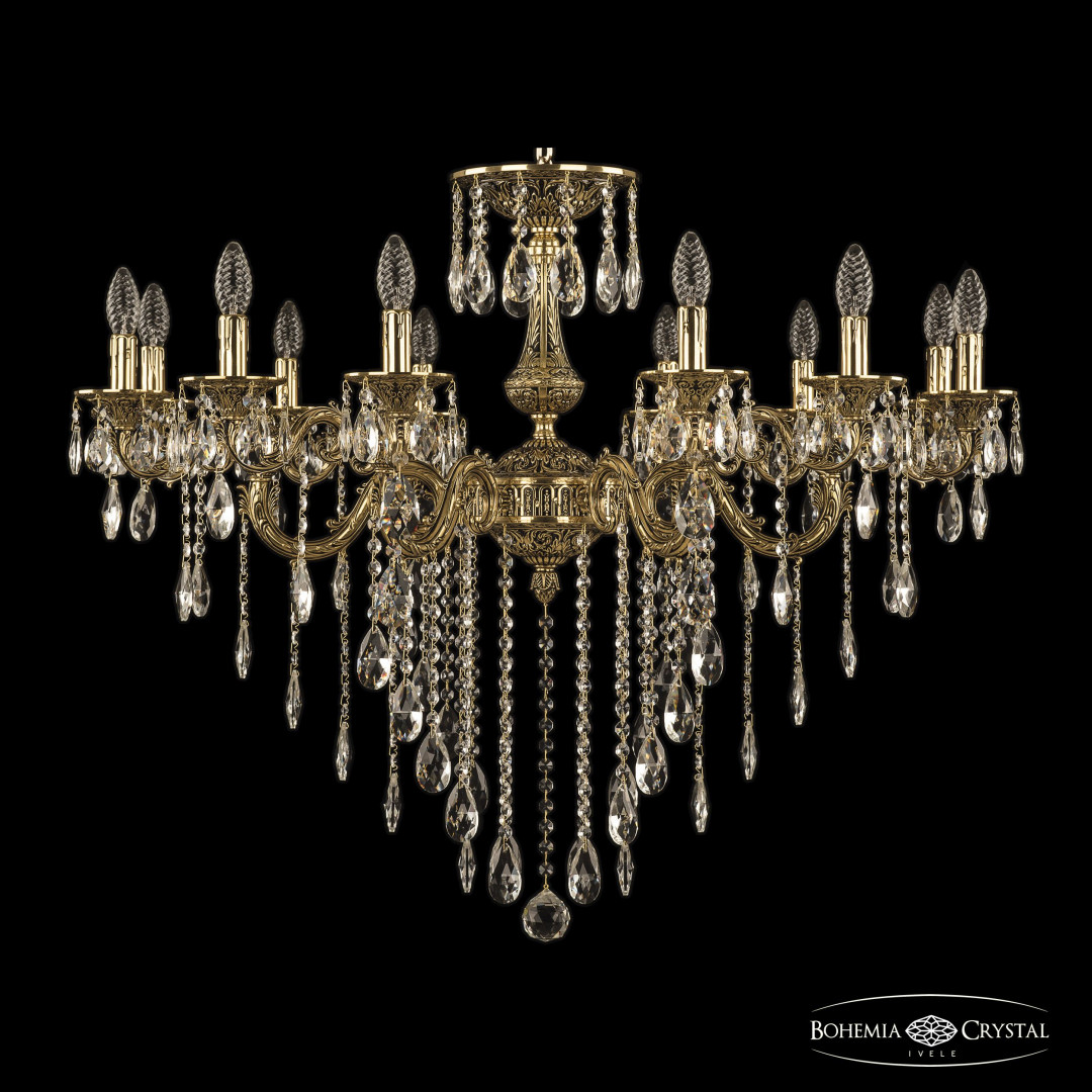 Люстра бронзовая с хрусталём 71104/12/350 B GB