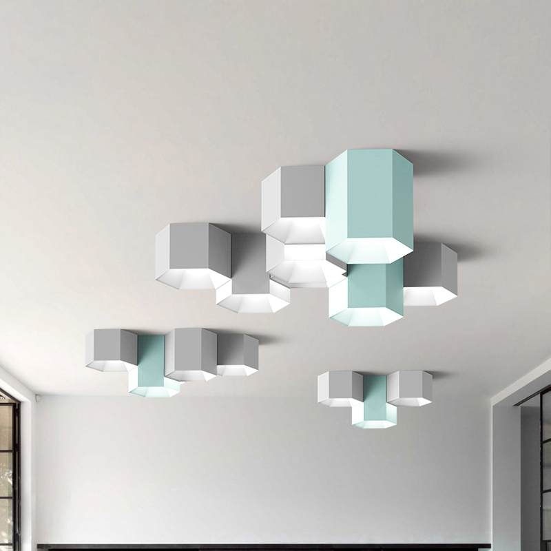 Потолочный светильник HEXAGON B H25 Grey by ImperiumLoft