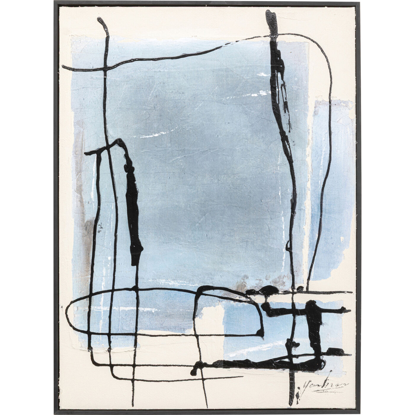 Картина в раме Dust Blue 55x75cm KARE 57845