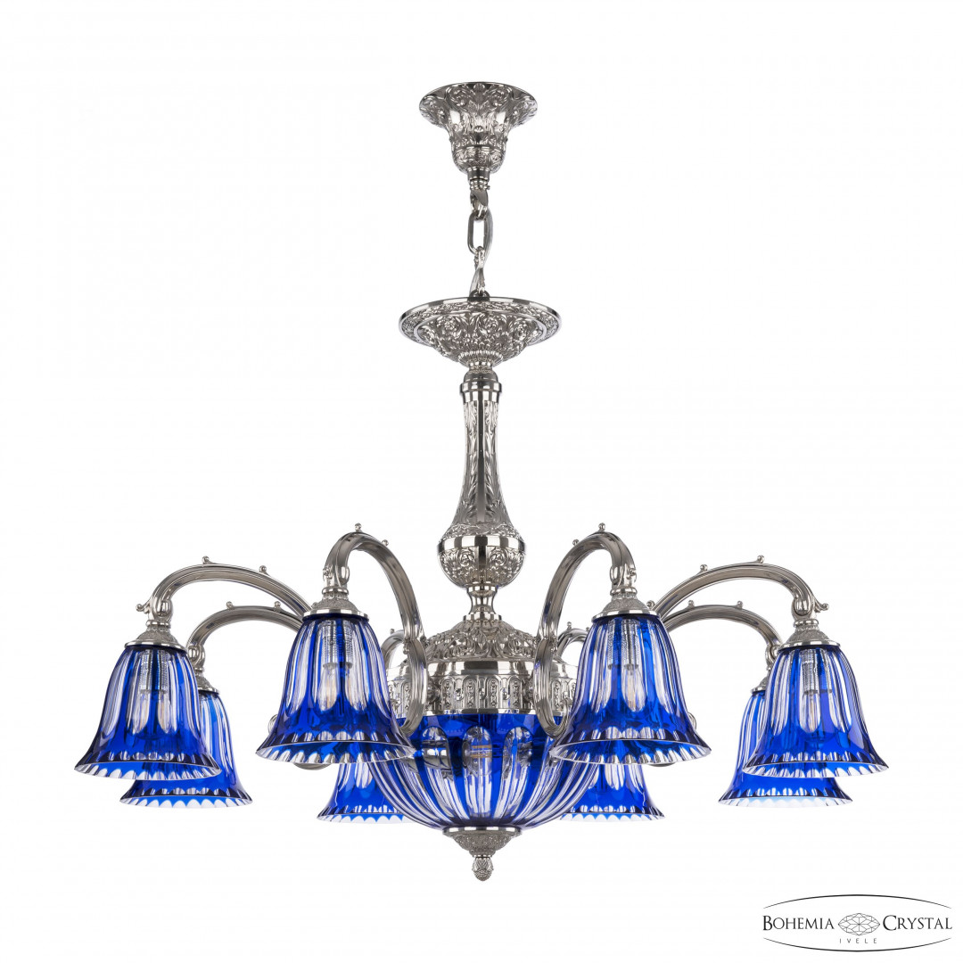 Люстра бронзовая 72109P/8/210 Ni P2 D Clear-Blue/H-1H