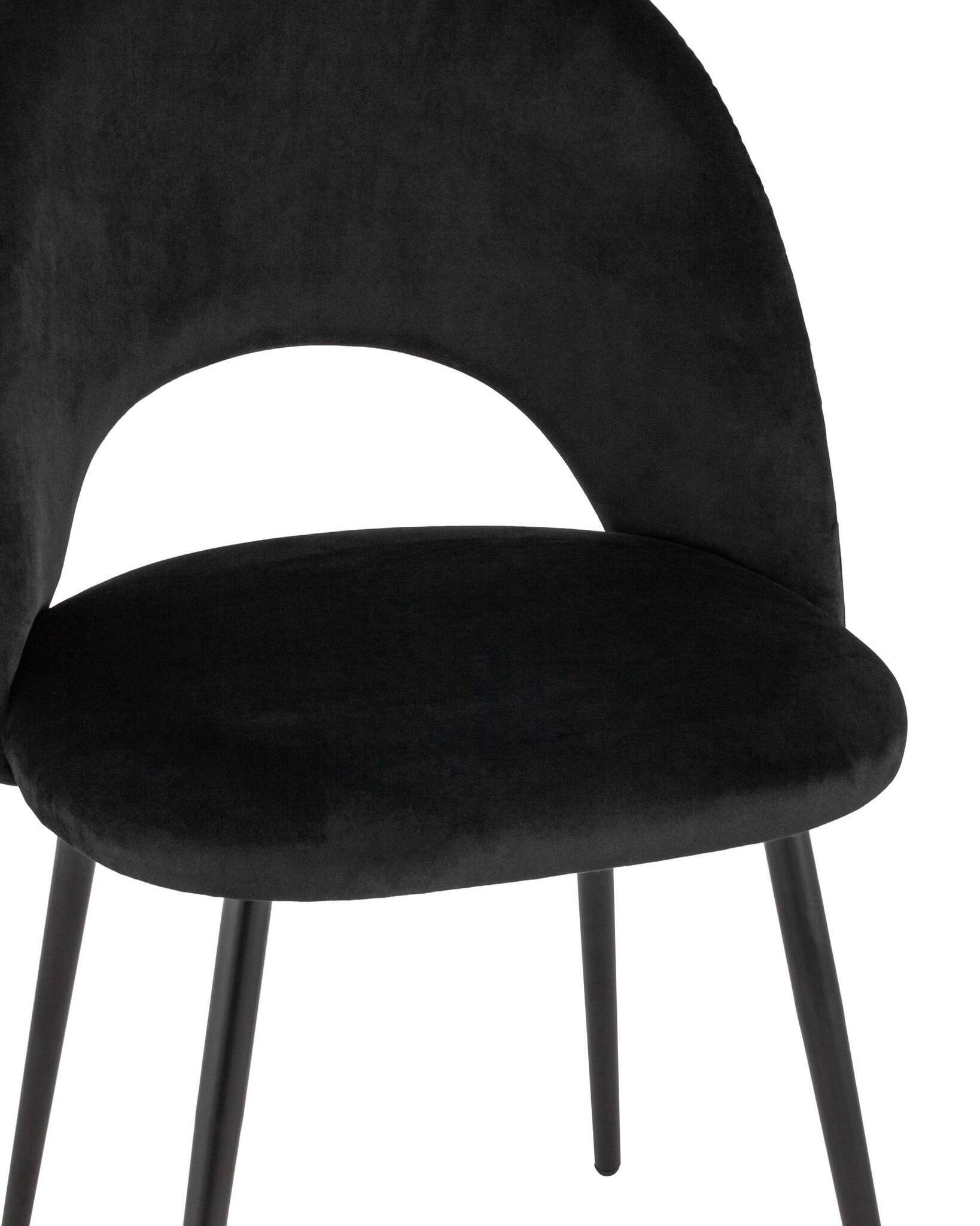 Стул Меган велюр с ромбами черный Stool Group