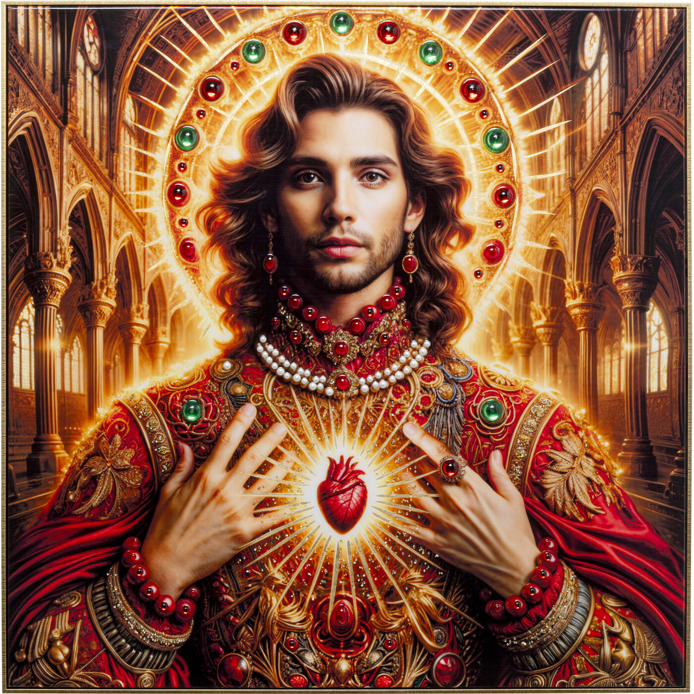 Картина в раме Muse Halo Man 100x100cm KARE 57548