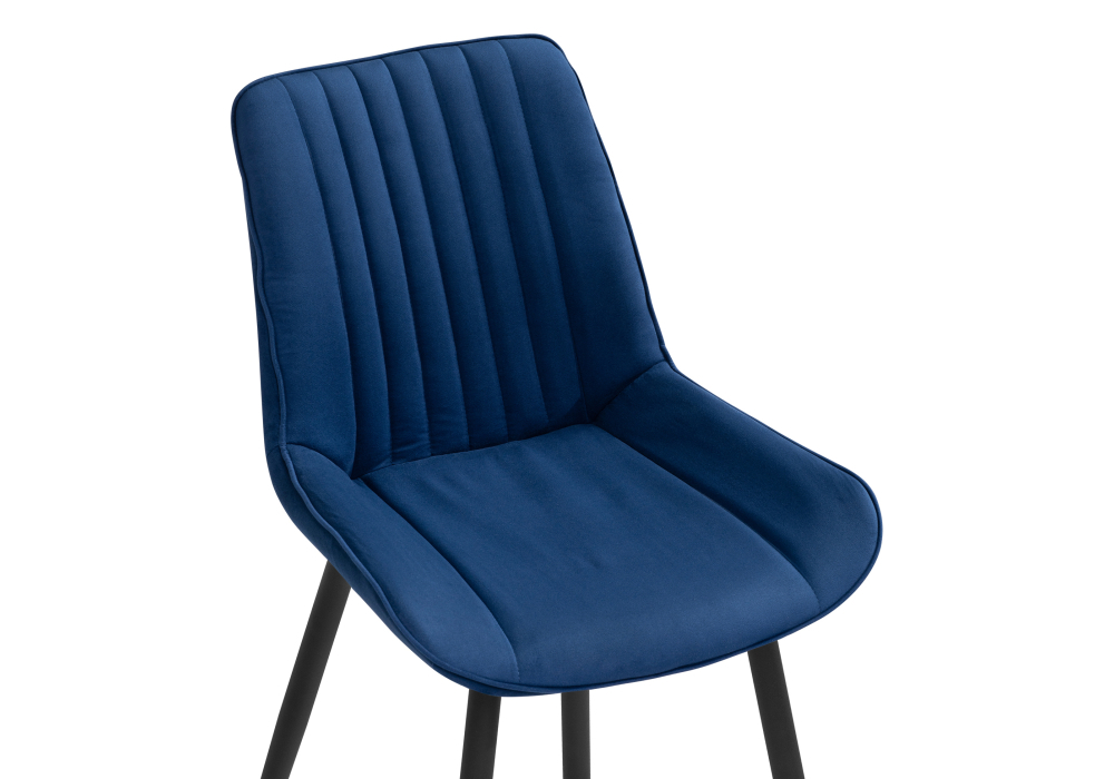 Стул Woodville Седа велюр синий / черный 502096