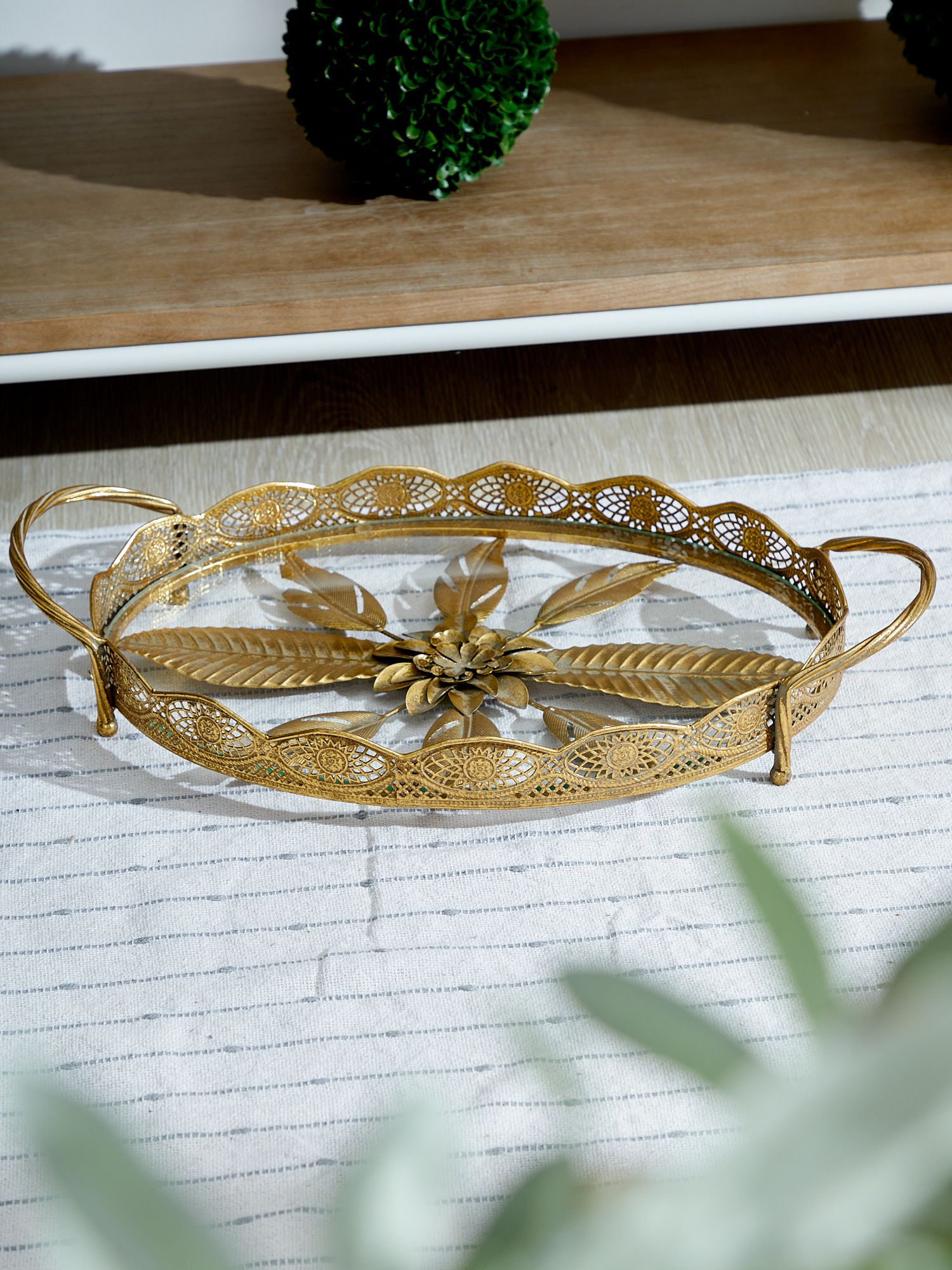 Поднос со стеклянной поверхностью Эфиопия Glasar 57-312/1