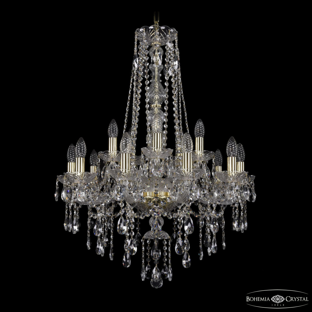 Люстра хрустальная 1415/10+5/220/h-86 G