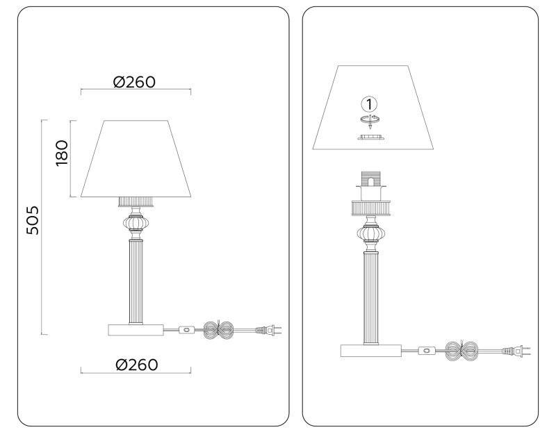 Настольная лампа Ambrella Light LH71027