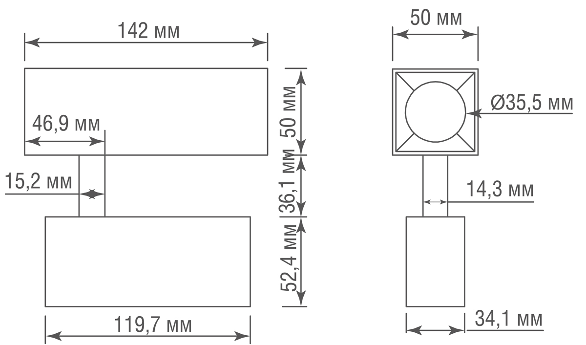 Светодиодный светильник для магнитного шинопровода Donolux DL18793WW15BDimM