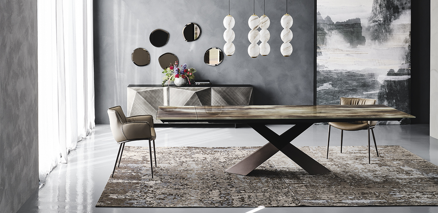 Обеденный стол Cattelan Italia Tyron Crystalart Drive