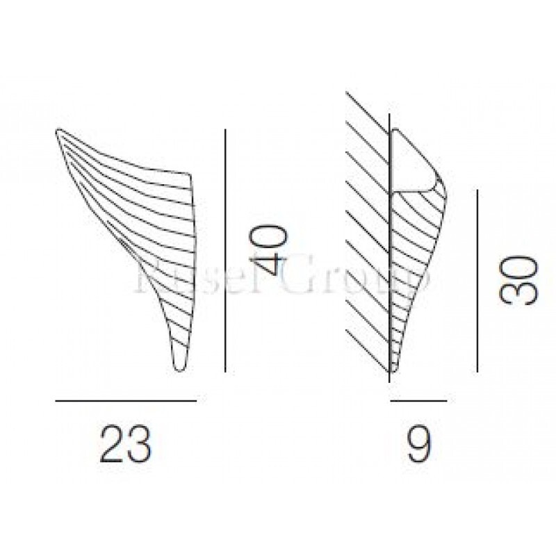 Настенный светильник Vistosi GIGLIO AP SIN
