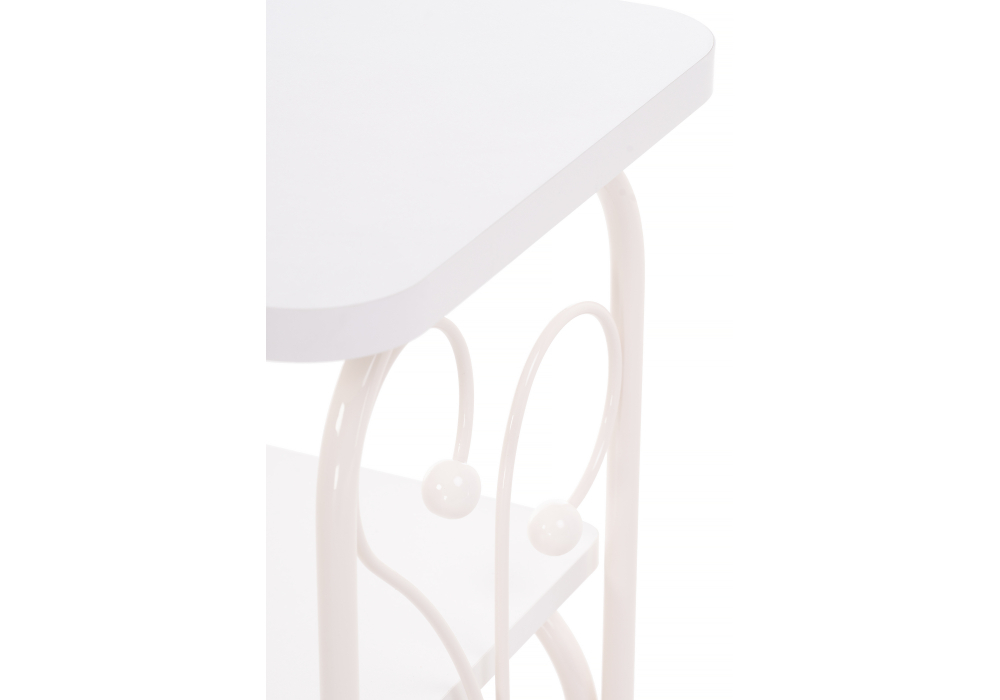 Тумба прикроватная Woodville Клео 2 белая / белая 446220