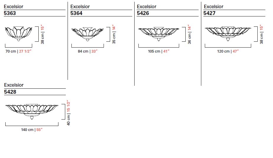 Потолочный светильник Barovier & Toso 5426