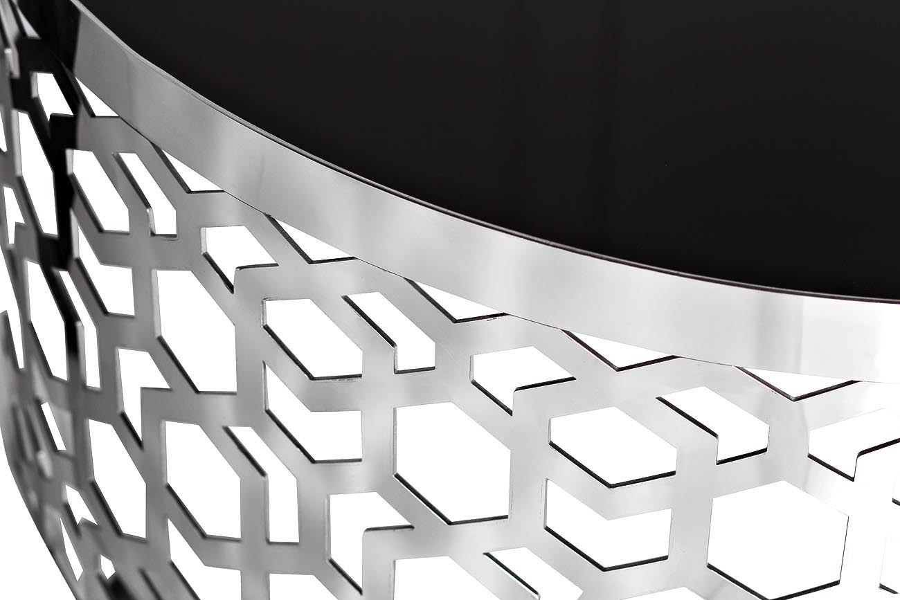 Стол журнальный круглый серебряный Garda Decor 13RXCT8012-SILVER