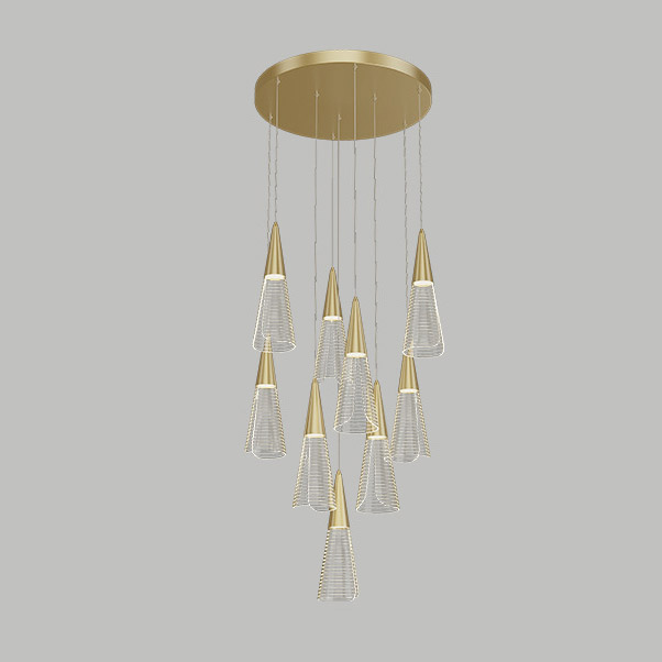 Подвесной светильник MANDORA L5 Brass Диск by ImperiumLoft