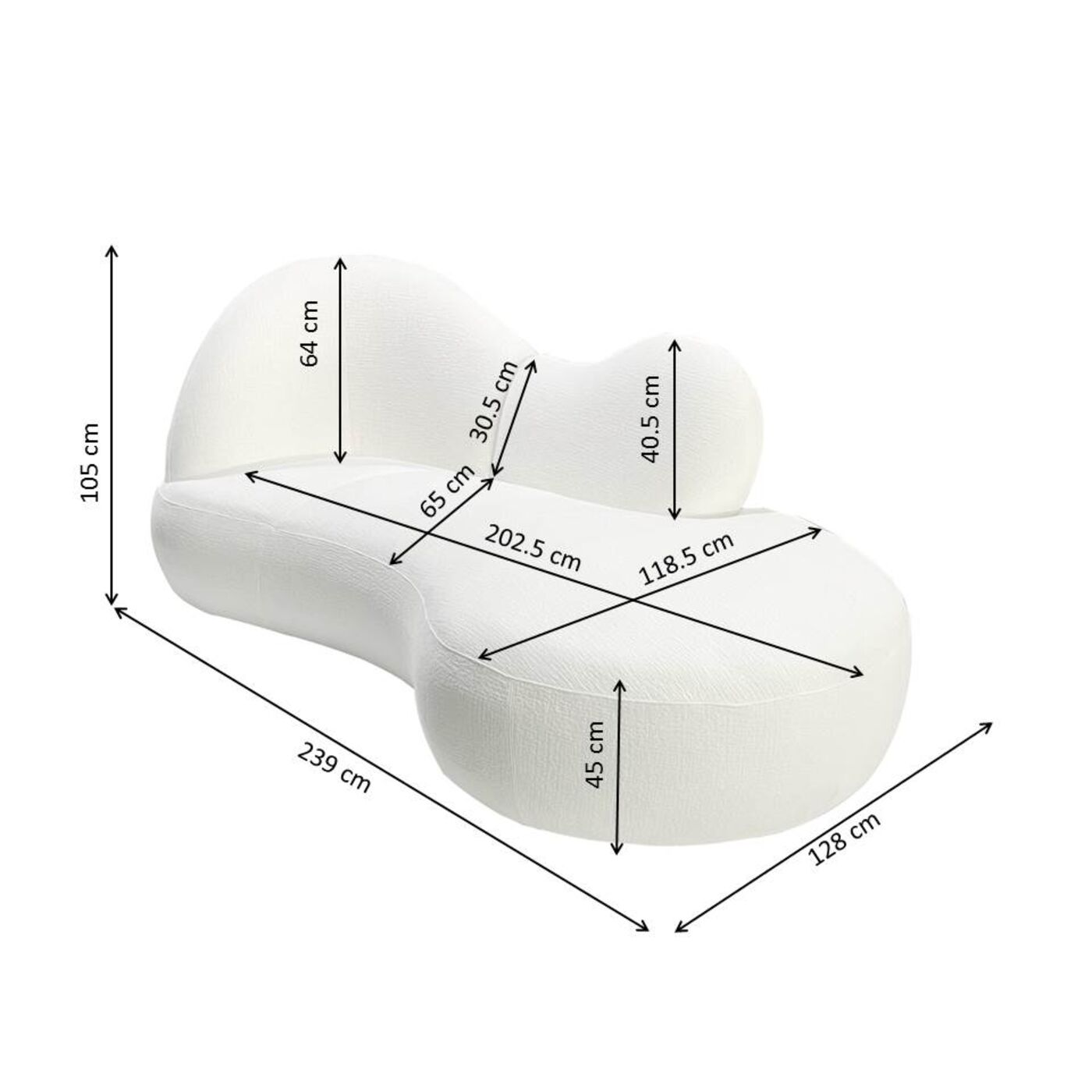 Диван  KARE x Karim Rashid Cloud Nest Nature 239cm KARE 40898