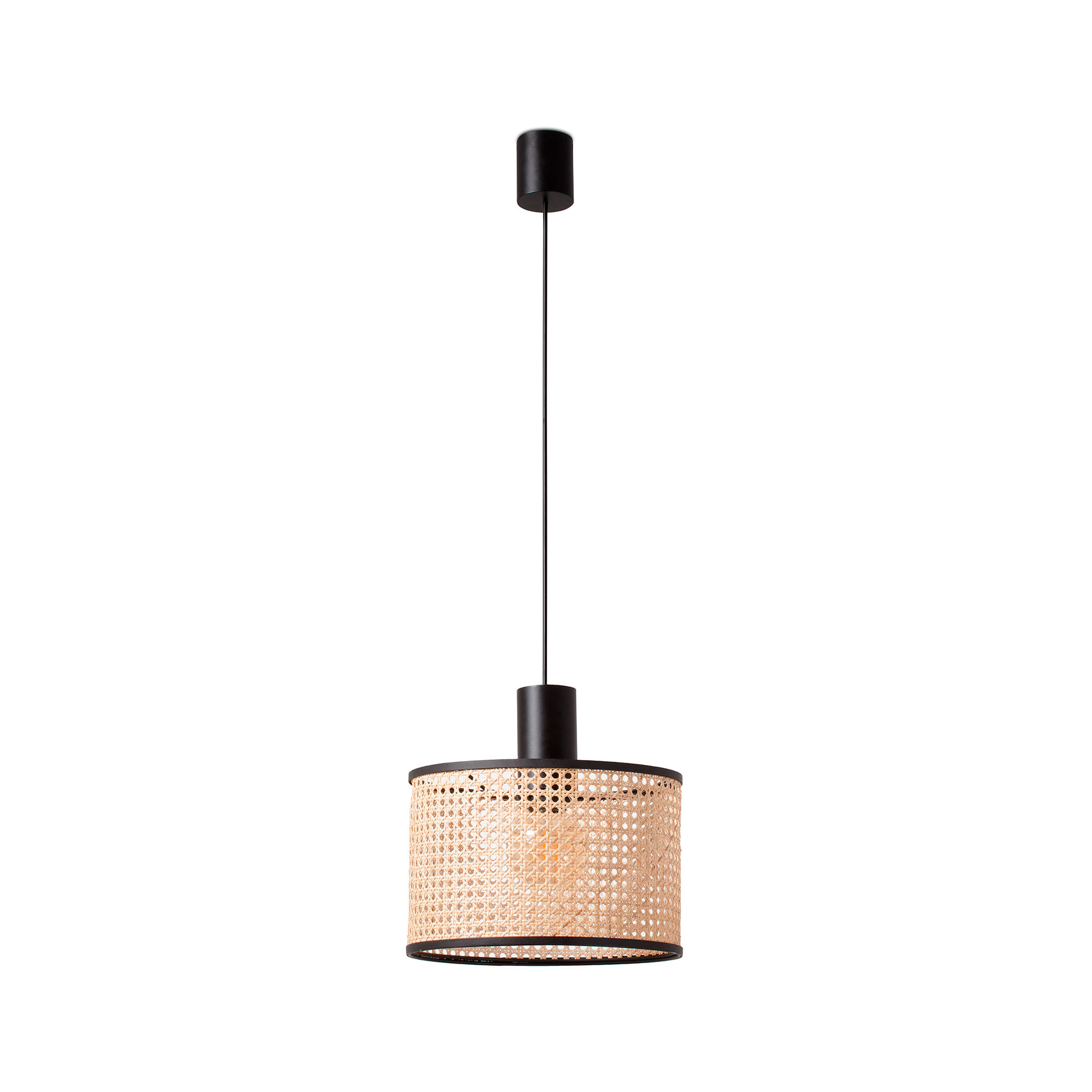 Люстра Mambo Simple черный/ротанг ø320 Faro
