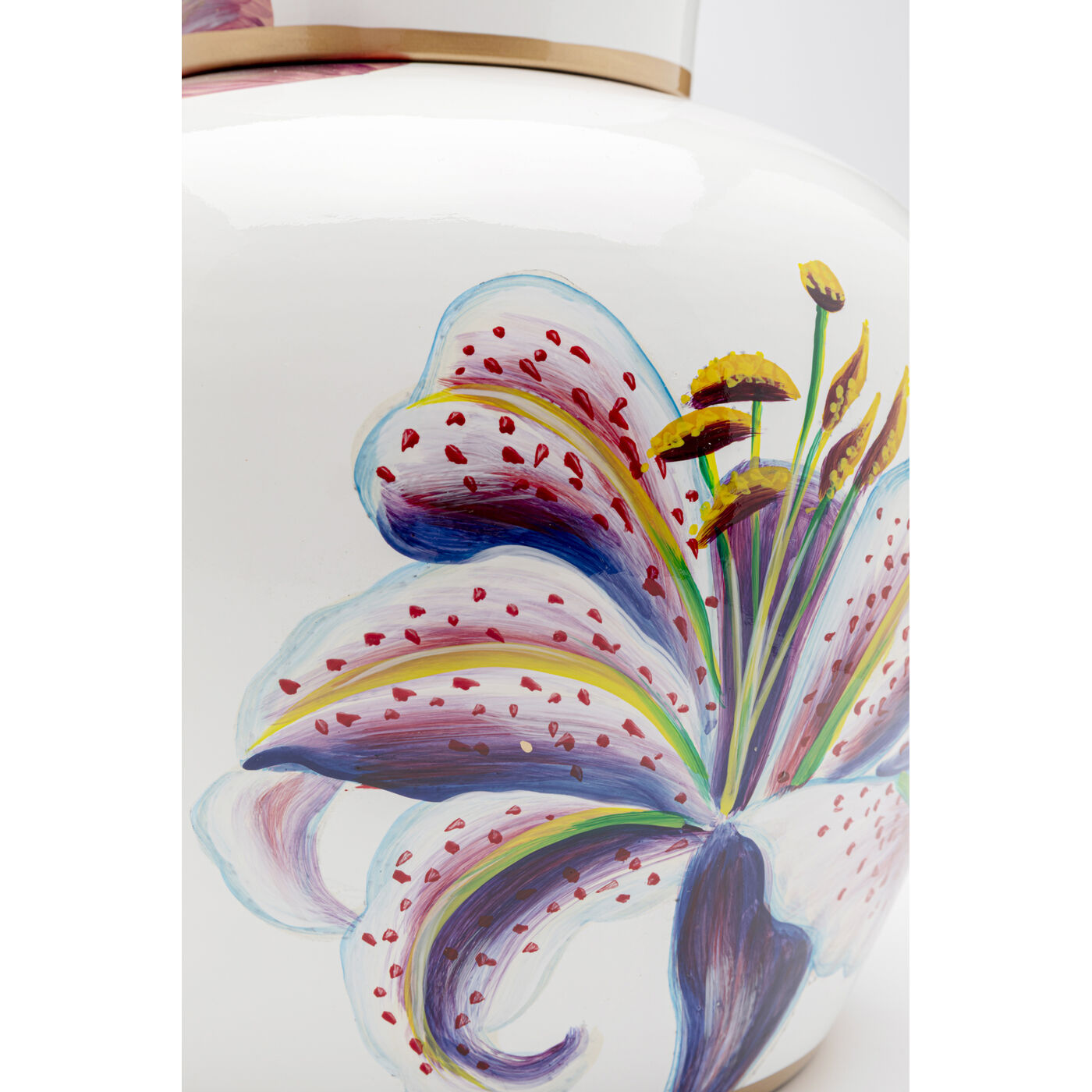 Банка декоративная Lillies Pink Ø27cm KARE 58107