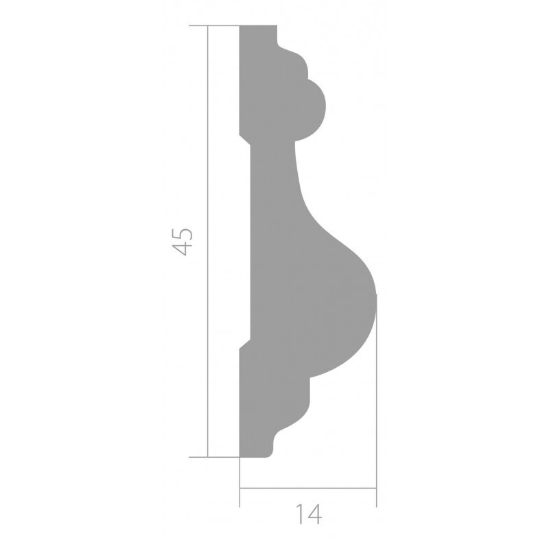 Молдинг Ultrawood арт. U 0002 4C TC (2200 х 45 х 14)