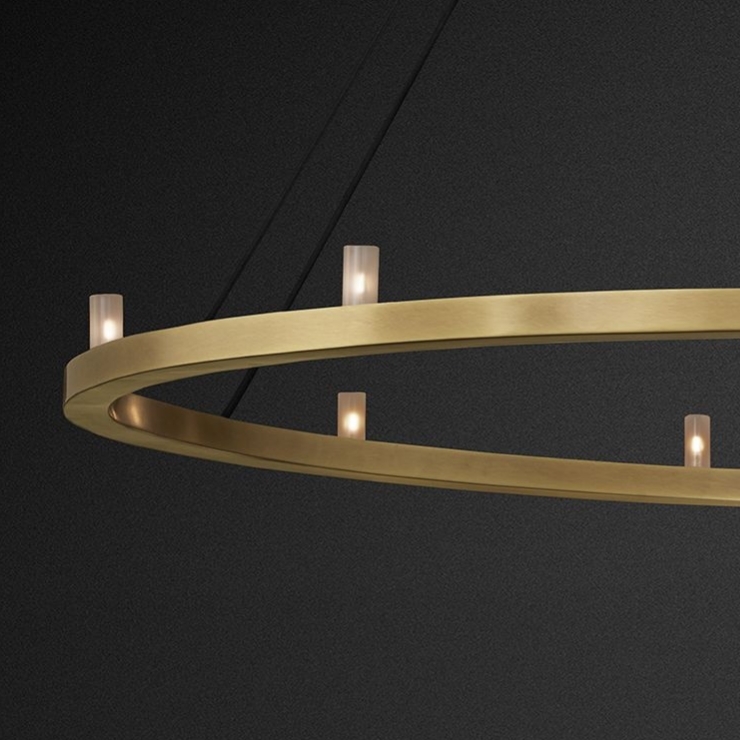 Люстра Restoration Hardware Rennes Round 60" Lacquered Burnished Brass